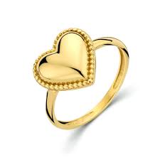 gouden ring met hartje