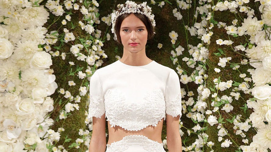 tweedelige trouwjurk