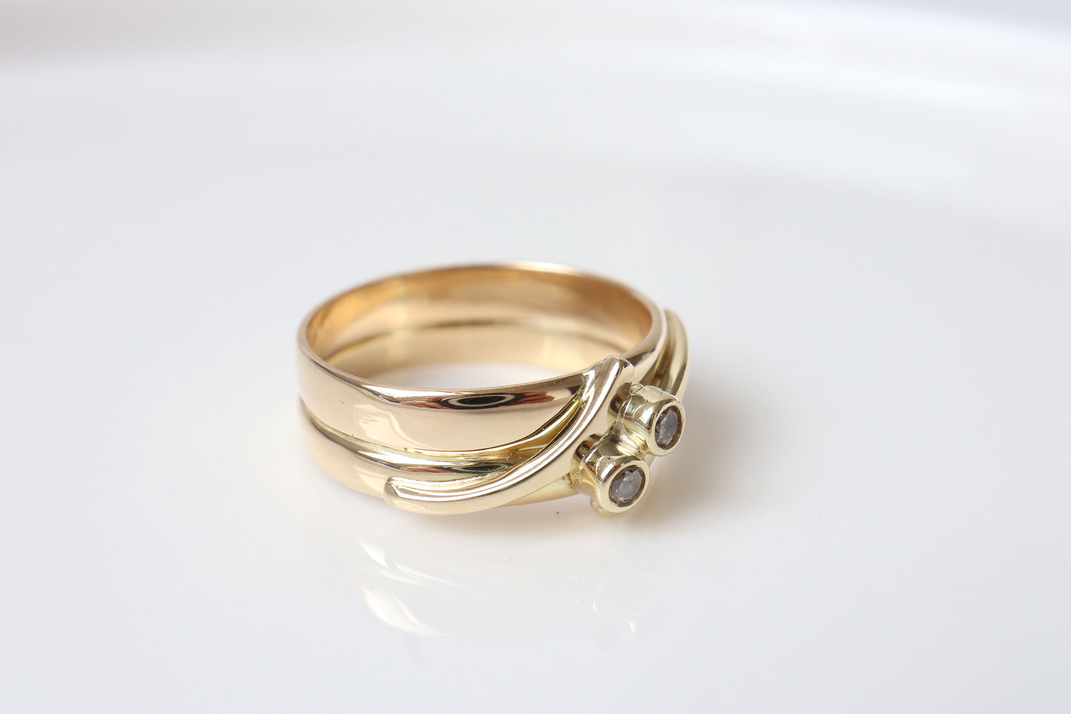 brede gouden ring dames